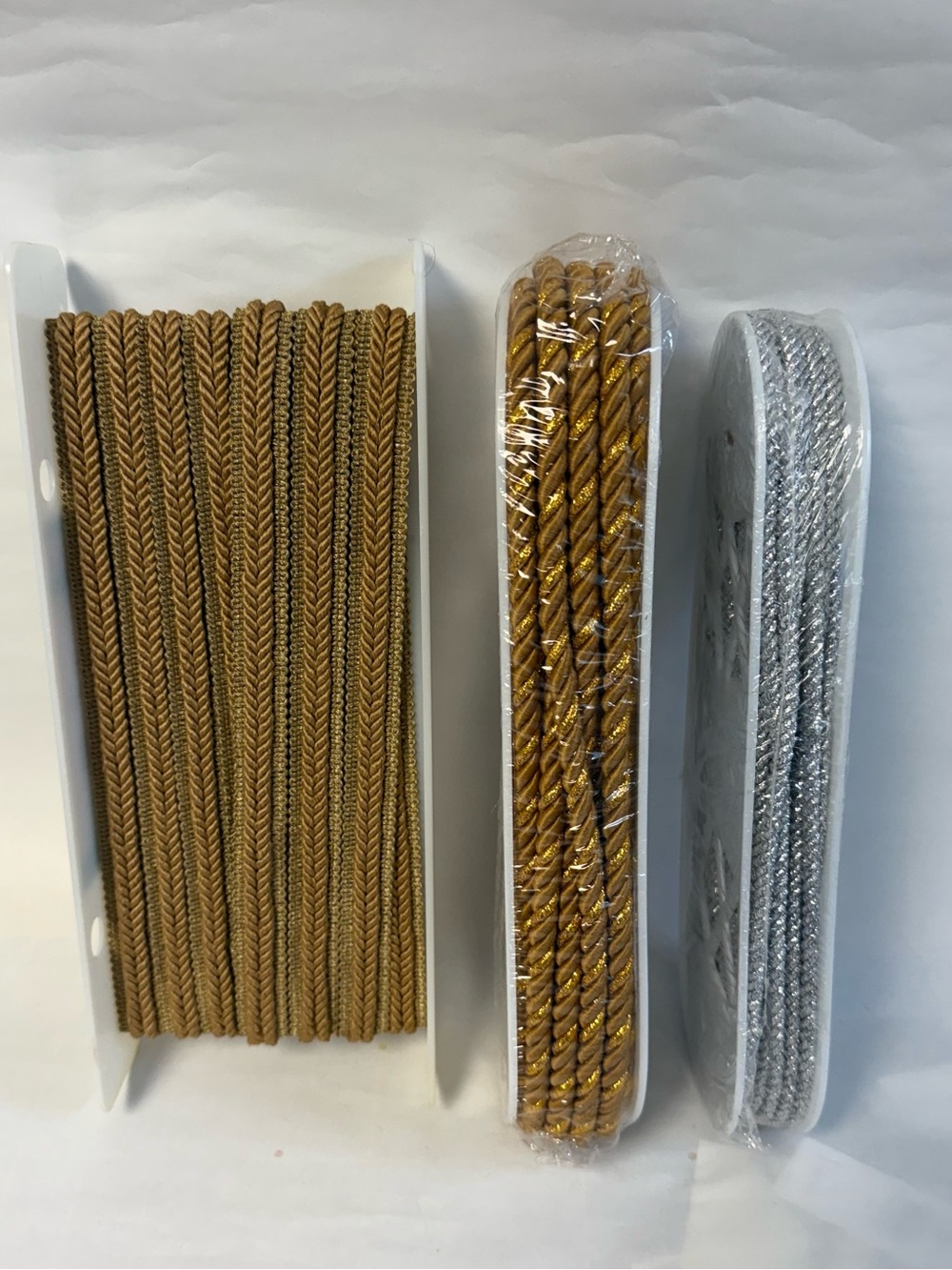 SIMPLICITY Metallic Gold and Silver Braided Cord Trim Pack NWT